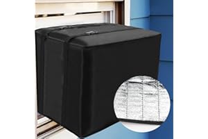 NNG Window Air Conditioner Insulation Cover for Outside,3 Layers Dust-Proof Window Ac Unit Covers Outdoor Winter Insulated Protection Cover, 21 "L x 15 "H x 16" D