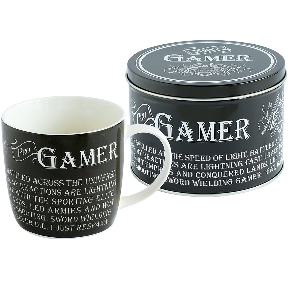 Arora Ultimate Gift for Man 8849 Gamer Mug in a Tin, Stainless Steel