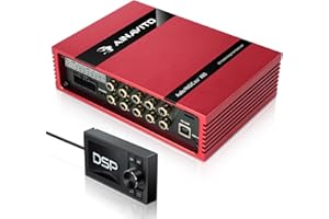 AINAVITO A80 DSP Amplifier Car Audio Digital Signal Processor,31-Band EQ,2- Channels Input,8-Channels Output,Support Manual/PC/APP/Controller/USB car Equalizer (A80+Wired-Controller)