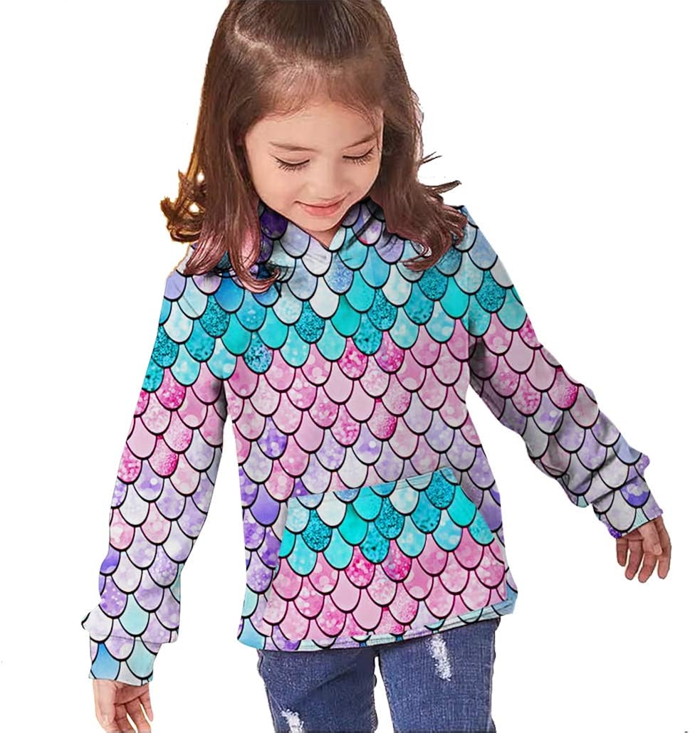 Ahegao Unisex Kids Hoodies Sweaters 3D Printed Casual Hooded Sweatshirts with Big Pockets for 4-14T Boys Girls: Clothing