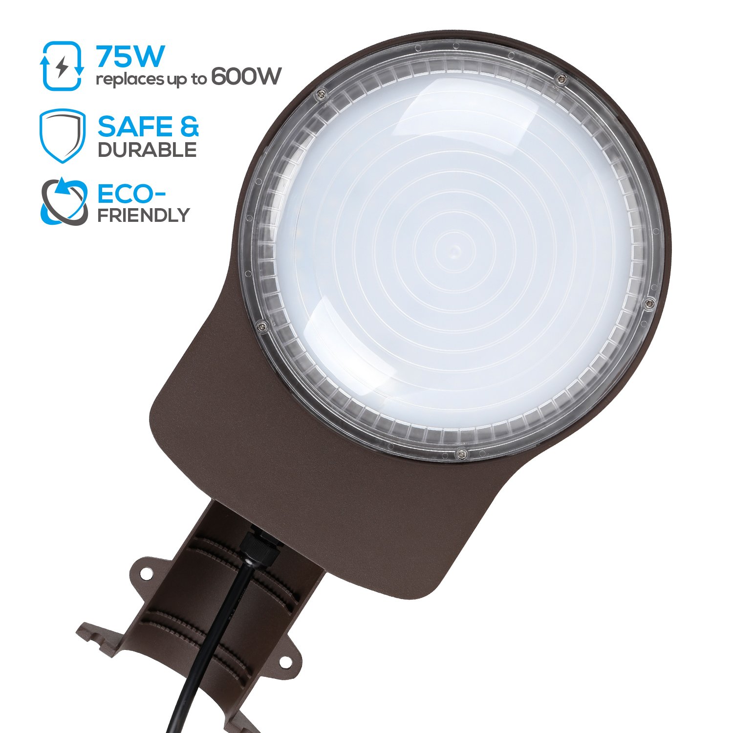 75W LED Barn Light, Daylight 5000K, 8000lm Amazon Brightest Security