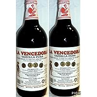 La Vencedora Pure Mexican Vanilla Extract 31oz Each 2 Glass Bottles Product From Mexico - PACK OF 2
