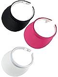 3 Pack Sun Visor Women Wide Brim Hat Adjustable