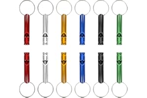 tuzuxcux Whistle Emergency Whistle with Keychain Aluminum Safety Whistles Extra Loud Survival Whistles for Camping Hiking Boating Hunting Training Fishing Outdoor Sports, Loud Sound Sturdy and Light