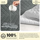 TAOCOCO 100% Waterproof 1 Seater Sofa Cover with Storage Pockets Dark Grey view 3