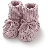Wugugu Newborn Shoes Knitted Baby Booties Hand Crochet Knit Infant Boys Girls First Walkers Soft Crib Sock Boots