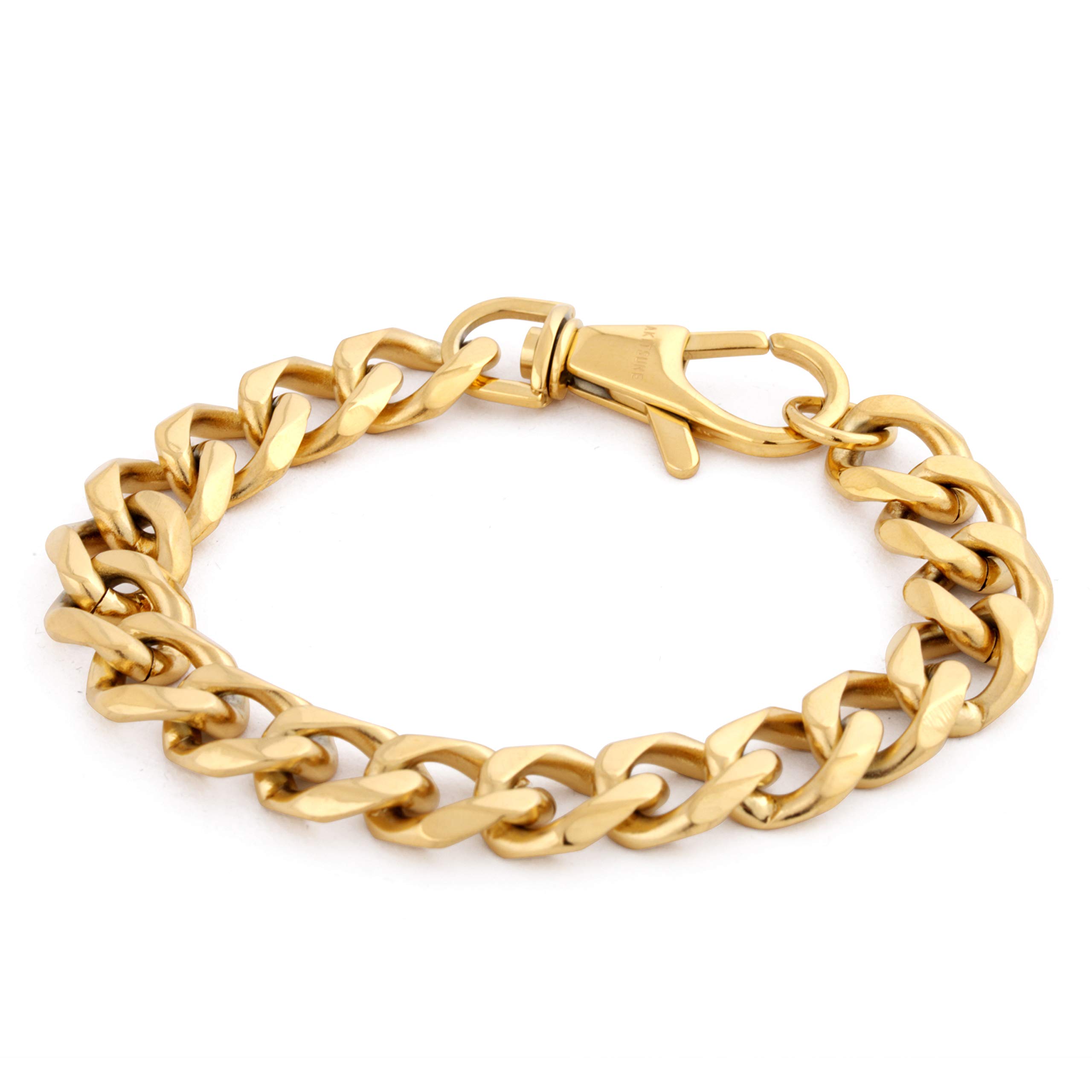 Akitsune Militium Chain Bracelet | Armored Chain links Women Metal Cuff Bracelet - Gold 22cm