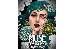 Muse: A coloring book collection of female portraits, florals, and magic