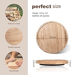 Wood Lazy Susan Organizer Kitchen Turntable for