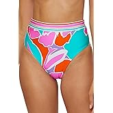 Trina Turk Women's Amalfi High Waisted Bikini Bottom, Cheeky Coverage, Swimwear Separates