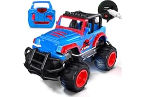 Tecnock Mini RC Car for Kids, 1:32 Scale Remote Control Car with Type-C Rechargeable Battery, 2.4GHz Durable Small RC Truck w