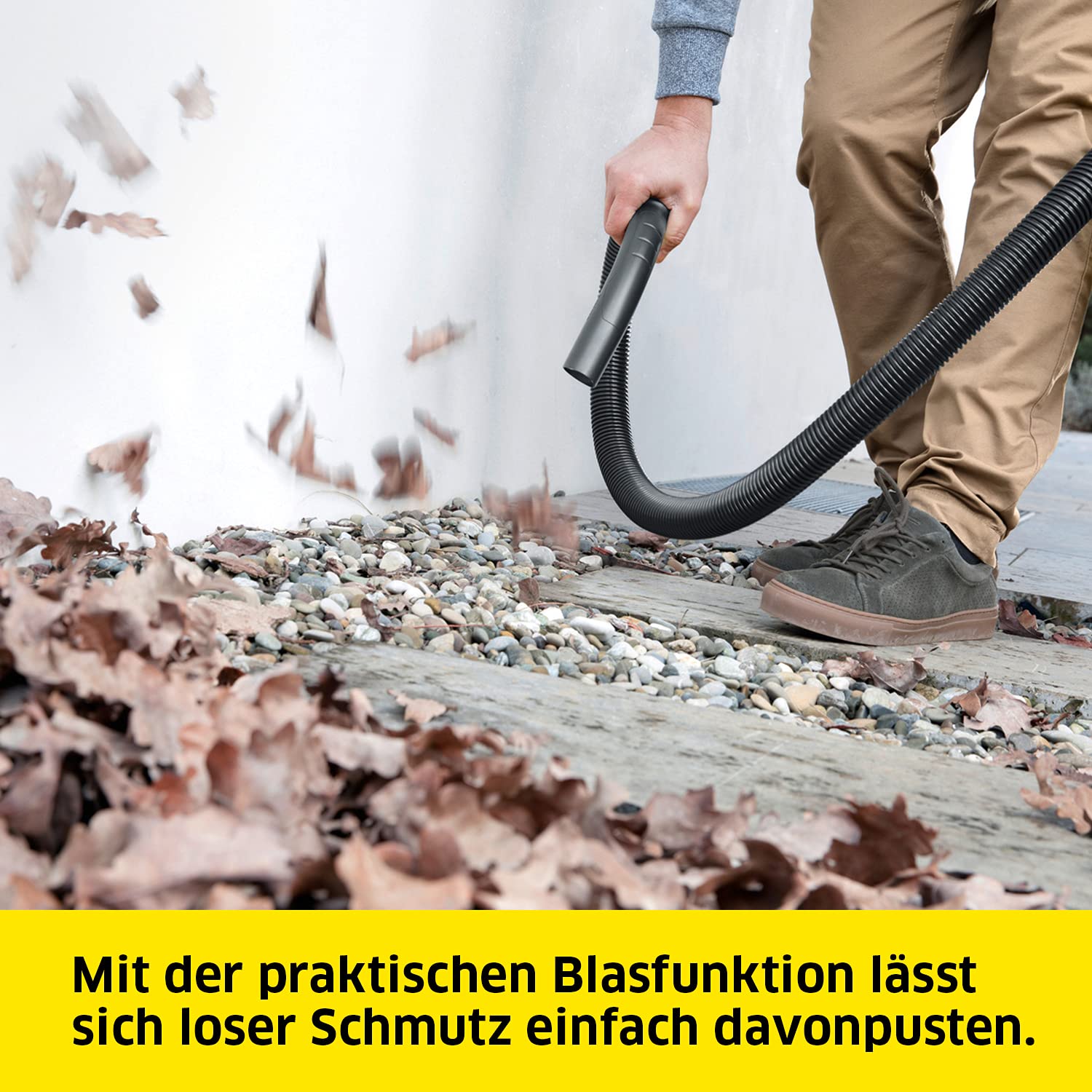 Karcher 18 V Akku-Nass-/Trockensauger WD 1 Compact Battery Set, Patronenfilter, Saugschlauch:1,20 m, Behältergröße:7 l, Leistung:230 W, verwendbar 18-V-Akku, mit Akku 4
