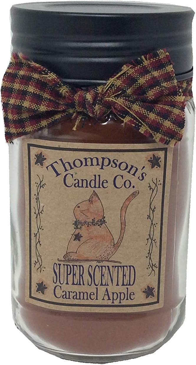 Thompson's Candle Co. 12 OZ Mason Jar Candles Caramel