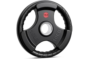 XDDIAS Rubber Weight Plates 2-Inch Olympic Grip Plate in Pairs or Single for Strength Training, Weightlifting and Bodybuilding in Home & Gym, Solid Cast Iron Weight Plates for Barbell, 10LB-45LB