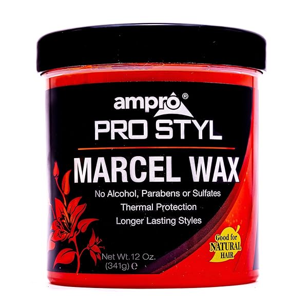 AMPRO MARCEL WAX – GIVES ALL HAIR TYPES LONG LASTING HOLD – RINSES OUT EASILY WITHOUT ANY BUILDUP OR RESIDUE AND PROTECTS TRESSES FROM HEAT – UNSCENTED FORMULA WITH NO ALCOHOL OR PARABENS – 12 OZ