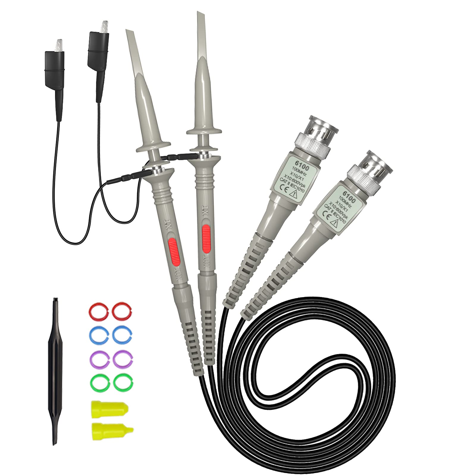 Goupchn Universal P6100 Oscilloscope Clip Probes