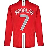 Ronaldo Men’s Soccer Jersey Fan Version Long Sleeve Shirt for Game Day, Training, or Casual Wear - 2007/08