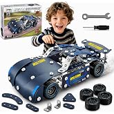 DIYBee Assembly Metal Model Car Kit,207 Pieces | Racing Car Building Toy for Kids Ages 8&ndash;12, STEM Metal Car Building Kit, Model Car Construction Set for Teens and Adults