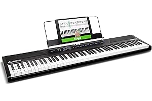 Alesis Recital - 88 Key Digital Piano Keyboard with Semi-Weighted Keys, 2x20W Speakers, 5 Voices, Split, Layer and Lesson Mod