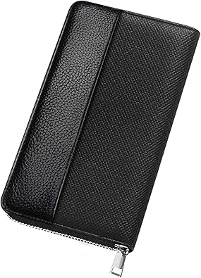 Amazon 財布 メンズ 長財布 牛革 Ykk ラウンドファスナー 大容量 小銭入れ 黑 財布