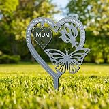 YIJOY Butterfly Memorial Plaque Weatherproof Garden Ornament for Loved Ones view 7
