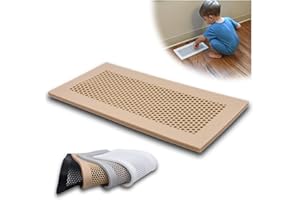 Famba Baby Proofing Vent Cover for Home Floor - Soft Silicone Child Proof Floor Air Vent Cover, Catches Small Items & Prevents Creepy Crawlies, Baby Safety Product, 11.5" x 5.5" (Beige)