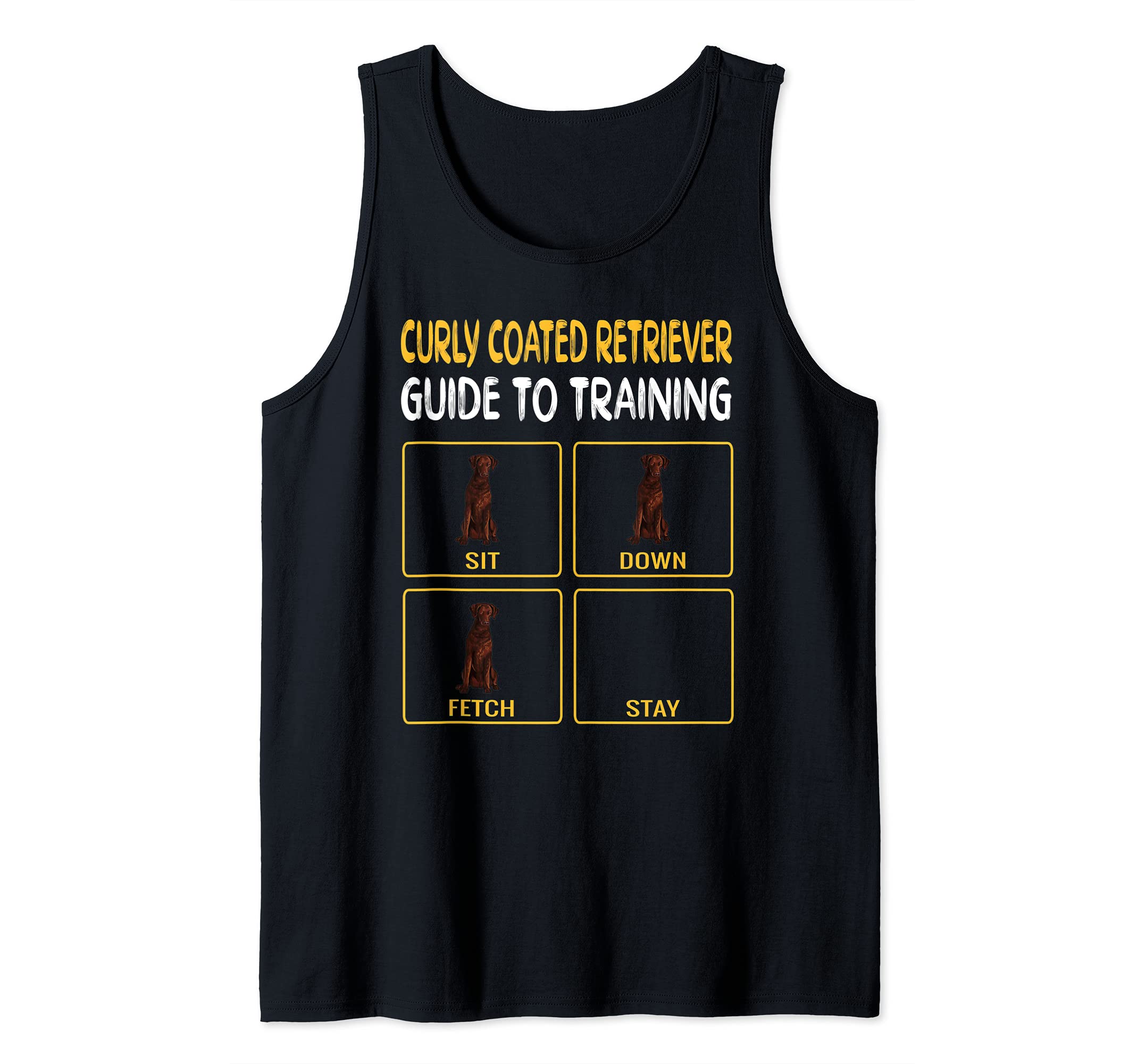 Funny Curly-Coated Retriever Guide To Training Dog Obedience Tank Top