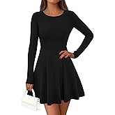 PRETTYGARDEN Womens Long Sleeve Cocktail Mini Dress 2026 Fall Crew Neck A Line Homecoming Party Short Dresses Elegant Classy