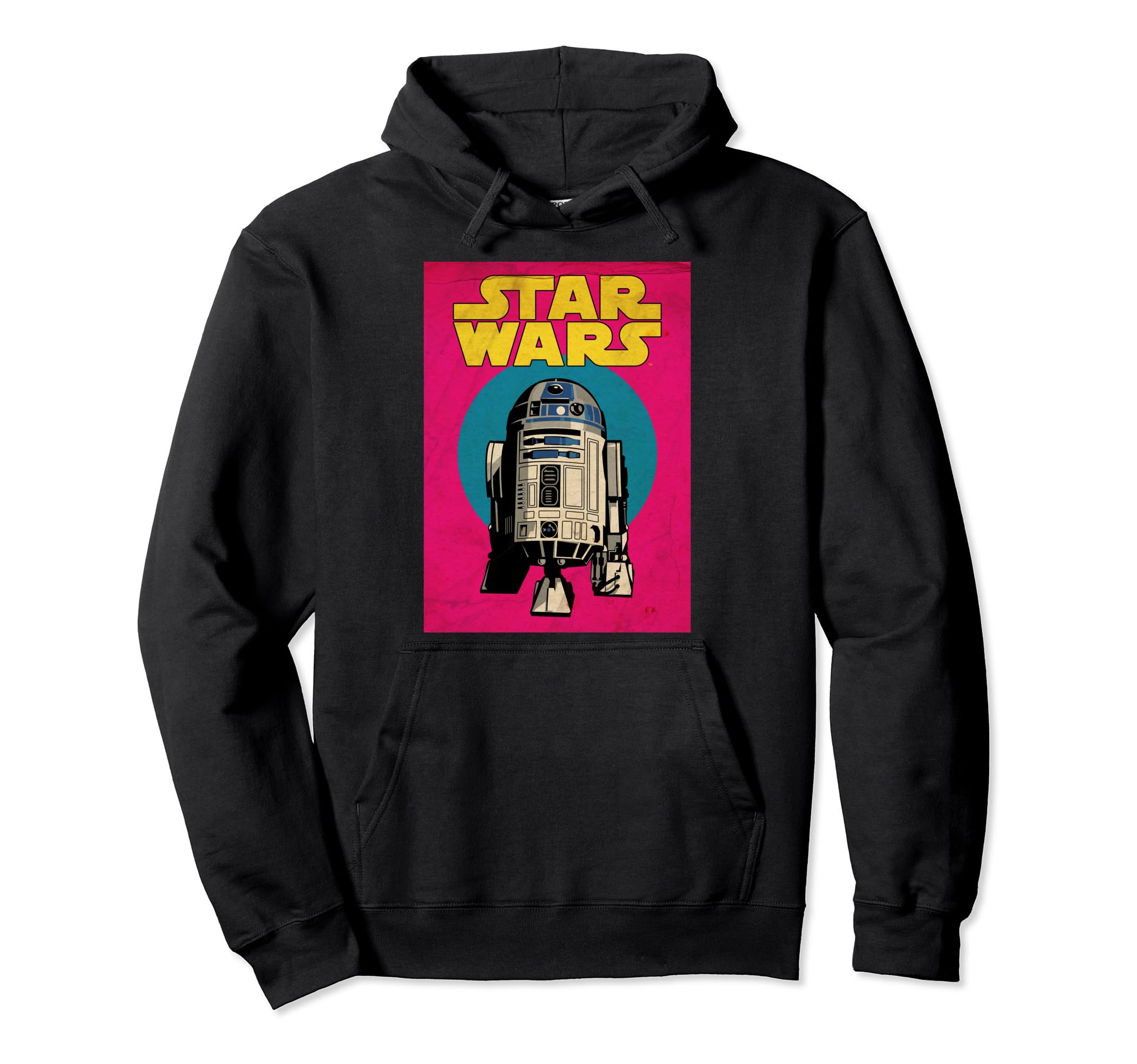 Star Wars R2-D2 Neon Vintage Trading Card Pullover Hoodie