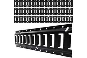 TOWMAX 8' E Track Tie Down Rail Kit (4 Pack) - Trailer E Tracks with 6,000lbs Break Strength - Power Coated Etrack - Heavy Duty E Track Rail for Securing Cargos, Motorcycles, Bikes, Trailers