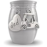 Dad Golf Small Urn for Ashes Mini Keepsake Cremation Urns for Loss of Dad Golfing Themed Urn in Memory of Father Heavyweight Stainless Steel