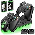 OIVO XSX Controller Charger with 2 Packs 5580mWh Rechargeable Battery for Xbox Series X/S/One/Elite/Core Controller, Charging
