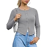 Totatuit Cardigan Sweaters for Women Trendy 2025 Fall Light Weight Long Sleeve Button Up Knit Sweatshirt Jacket