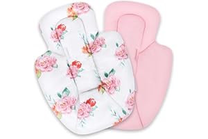Minne Baby Infant Insert - Compatible with 4Moms RockaRoo and MamaRoo - Breathable Cool Mesh Fabric - Plush Soft Newborn Inse