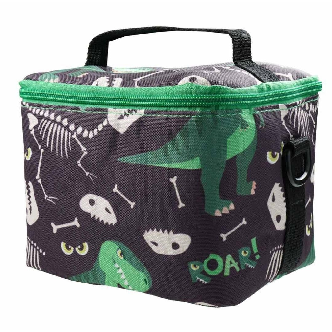 caseroxx Carrier Case with Dinosaur Pattern for the Toniebox and Tigerbox, Shoulder Bag in a Unique Child-Friendly Design, Black