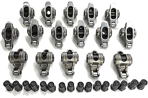 PATEYNEY Small Block Chevy SBC 350 Self-Aligning Stainless Steel Roller Rocker Arm 1.6 Ratio 7/16''