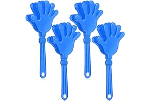 Woanger 4 Pieces Jumbo Hand Clappers 11 Inch Noise Makers Party Favors Giant Large Hand Clappers Noise Makers for Sporting Events Cheers Ball Dance Basketball Football Noisemakers (Blue)