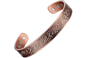 MagEnergy Copper Bracelet for Men 99.9% Copper Magnetic Bracelet Adjustable Bangle Jewelry Gift