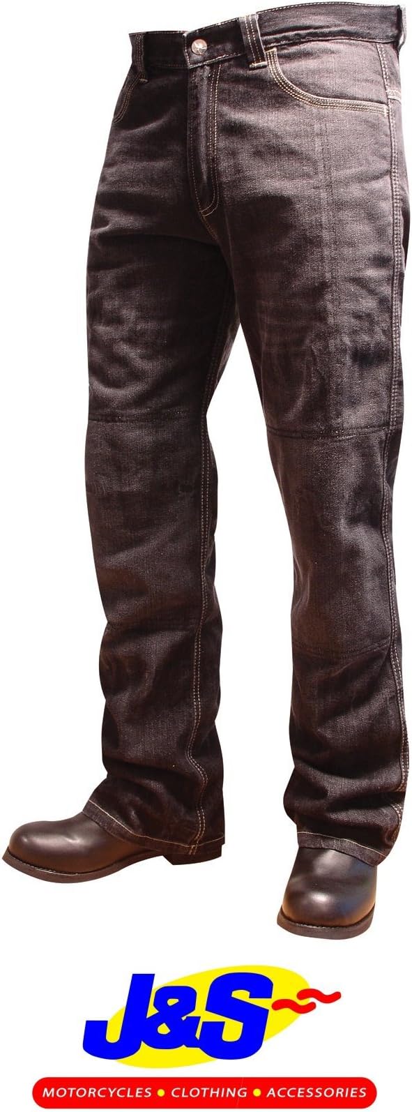 OXFORD SUPERSLIDERZ SS2 CASUAL DENIM JEANS KEVLAR MOTORCYCLE PANTS MOTORBIKE TROUSERS BLACK J&S (34, Reg Leg 31 Inches)