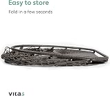 VITA5 Hanging Egg Chair Indoor Outdoor with Frame Polyrattan Cushion Dark Grey view 9