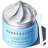 EXPRESSIONS WELLNESS Clay Mask for Face: Deep Cleansing Pore, Dead Sea Mud Mask with Salicylic Acid, Oil-Control, Reduces Acne – for Sensitive, Oily & Acne-Prone Skin, 4.06 Oz
