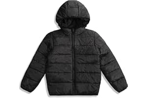 IKALI Kids Winter Coats, Lightweight Packable Puffer Jacket with Hood Pockets for Girls Boys Outwear Clothes (2-12Y)