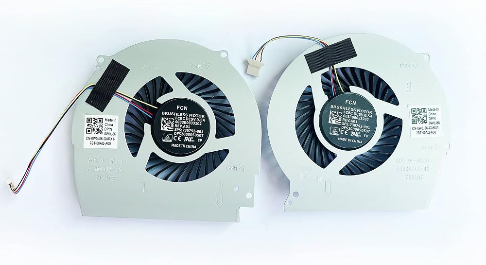 Fleshy Leaf CPU GPU Cooling Fan for Dell Inspiron 15-7000 15R 7566 7567 P65F