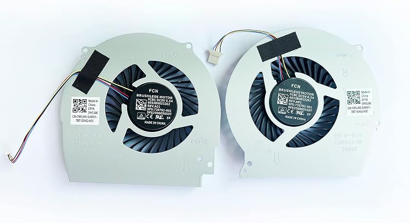 Fleshy Leaf CPU GPU Cooling Fan for Dell Inspiron 15-7000 15R 7566 7567 P65F