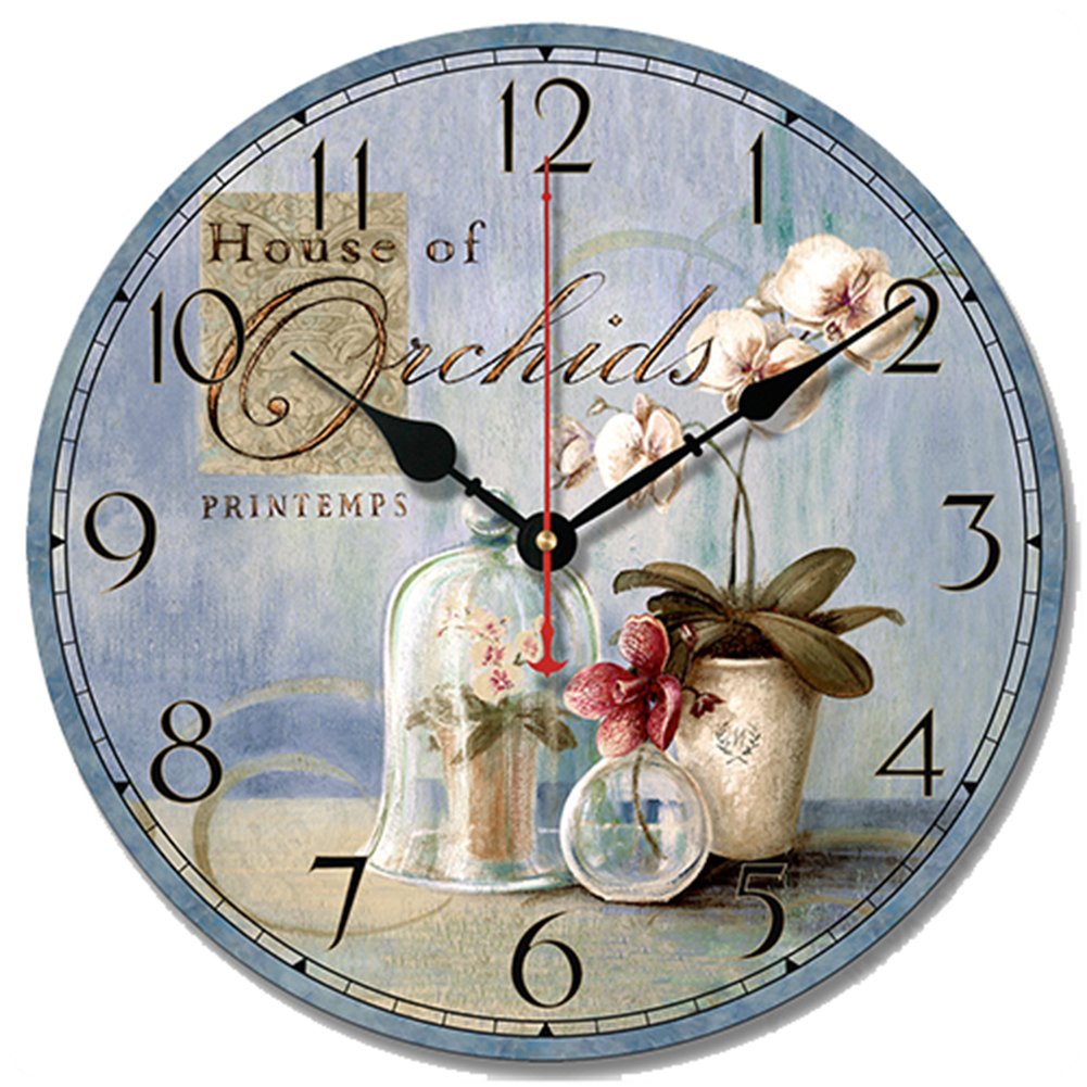 SWHONG Wall Clock Silent Non-ticking 12 Inch/30.5cm,Clocks for Living Room Office Kitchen