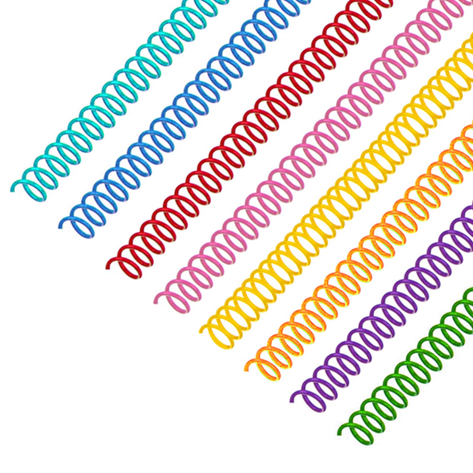 Photo 1 of 120 Pack Plastic Spiral Binding Coils Binder Binding Spirals Rings Multi Size Spiral Binding Wire Combs Spines Coils, 4:1 Pitch (5/16 Inch,Multicolor)
