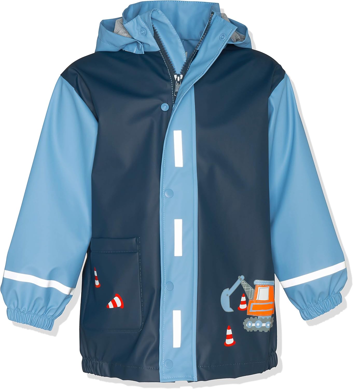 Playshoes Boy's Rain coat construction site 408548, 17 - Blue, 86