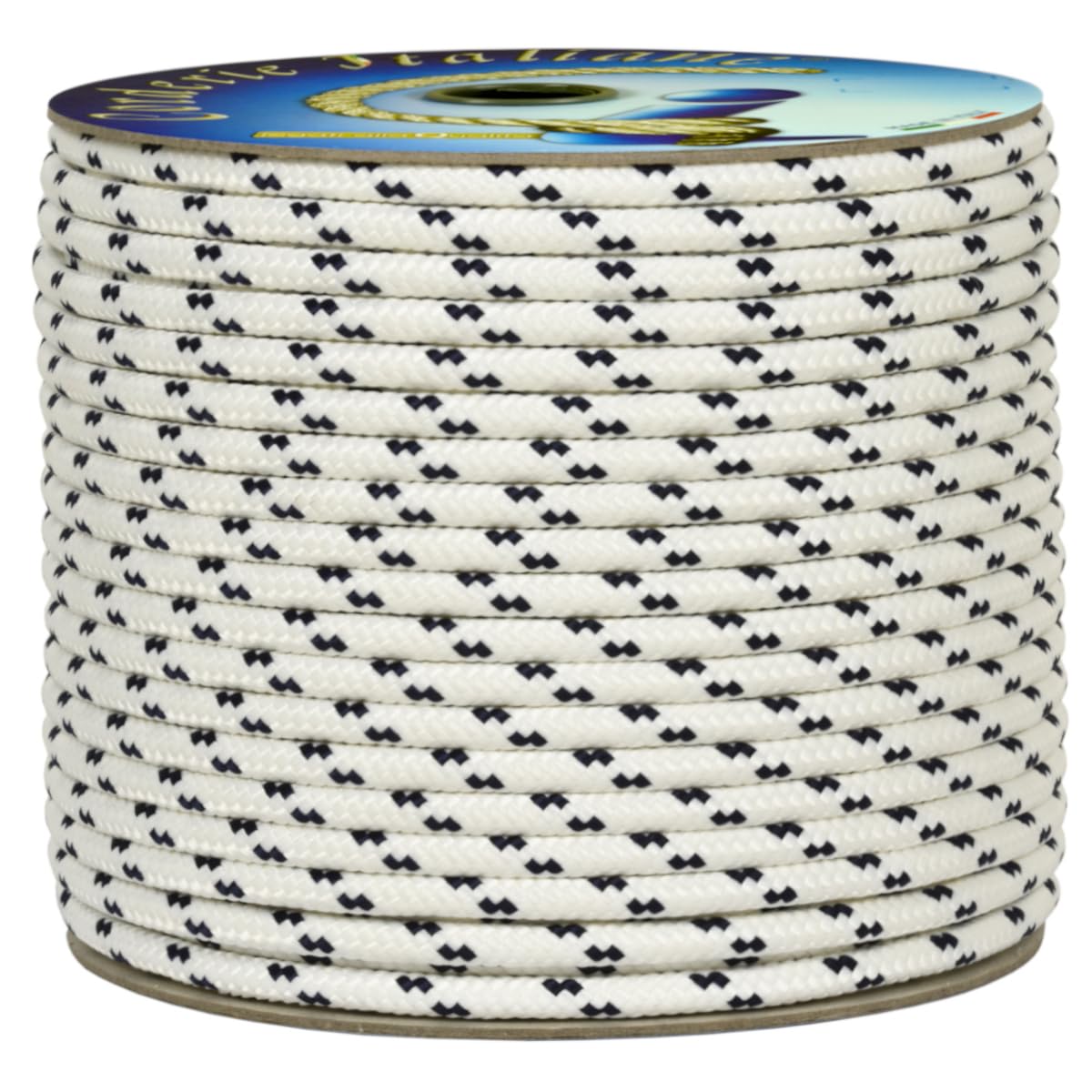 Corderie Italiane 6006008 – 00 Braid Nautica, 04 mm-100 MT, White with Blue Plastic Label, Color: White with Blue Marker