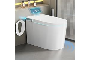 GLENDAN Smart Toilet with Bidet Built-in: Bidet Toilet with Child Seat & Tank, 4 Washing Modes Toilet Bidet Heated Seat, One Piece Toilet with Dryer Remote Foam Shield Foot Sensor, Auto Lid&Seat, ADA Comfort