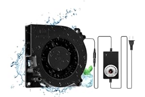PANO-MOUNTS 120mm DC Moisture-Proof Small Blower Fan High Speed 12032 3700RPM with Stepless Speed Controller 1800-3700 RPM for Inflatable DIY Cooling Ventilation Exhaust Projects